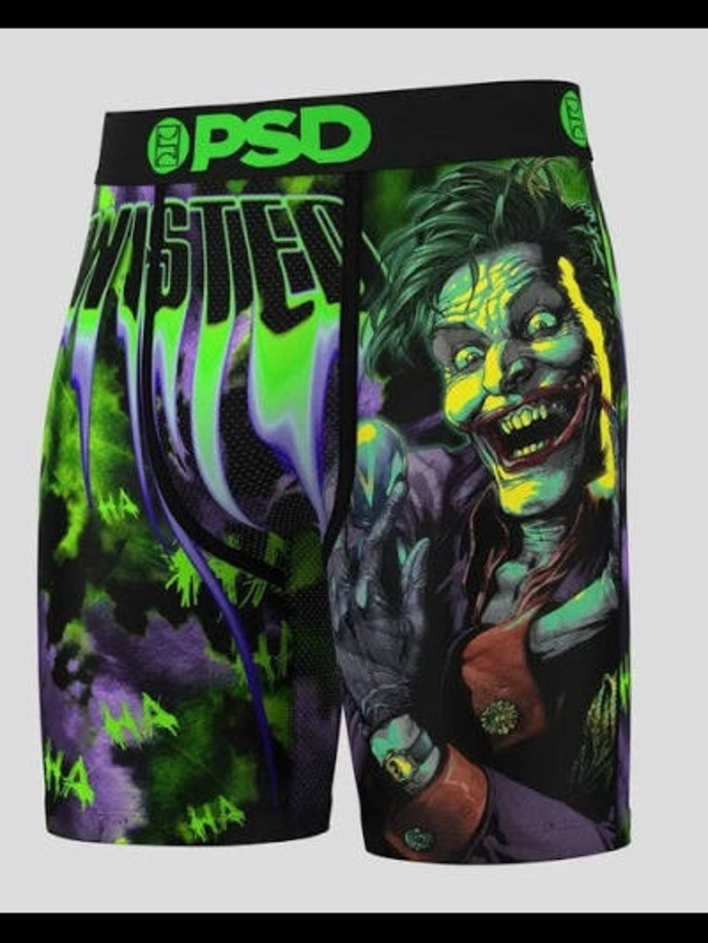 PSD Joker Graphic Boxer Briefs - Neon Green & Purple
